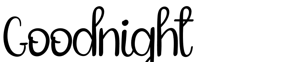 Goodnight font family download free