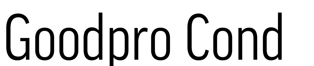 GoodPro-Cond font family download free