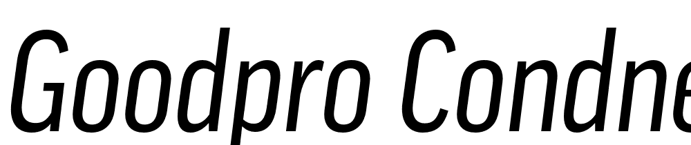 GoodPro-CondNewsItalic font family download free