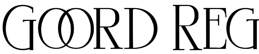 goord-Reguler font family download free