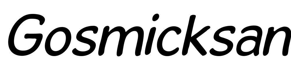 GosmickSansOblique font family download free
