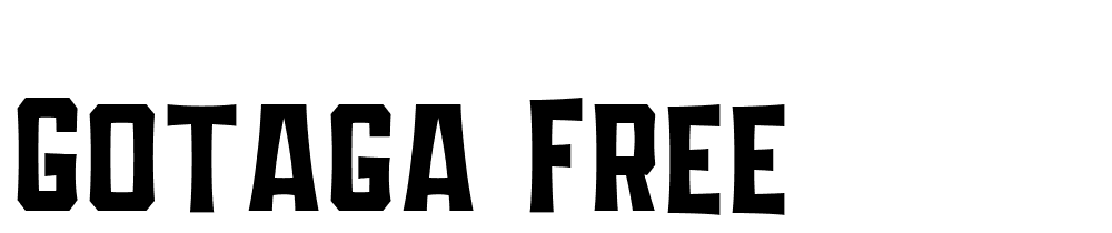 gotaga-free font family download free