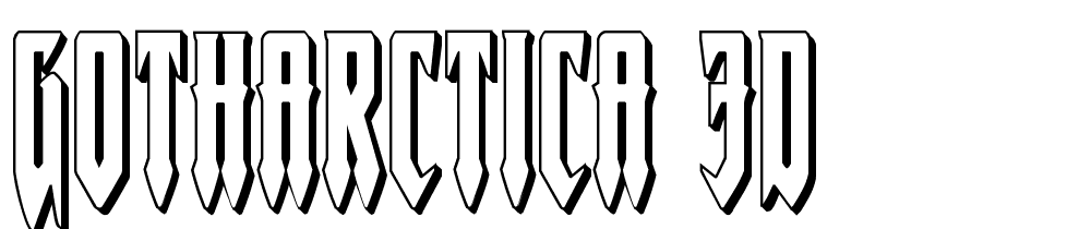 Gotharctica-3D font family download free