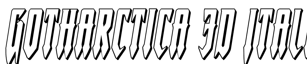 Gotharctica-3D-Italic font family download free