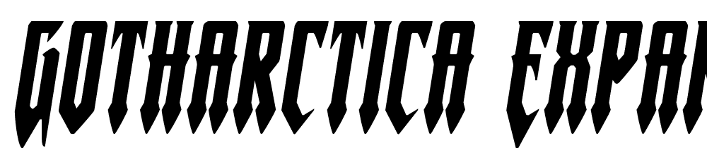 Gotharctica-Expanded-Italic font family download free