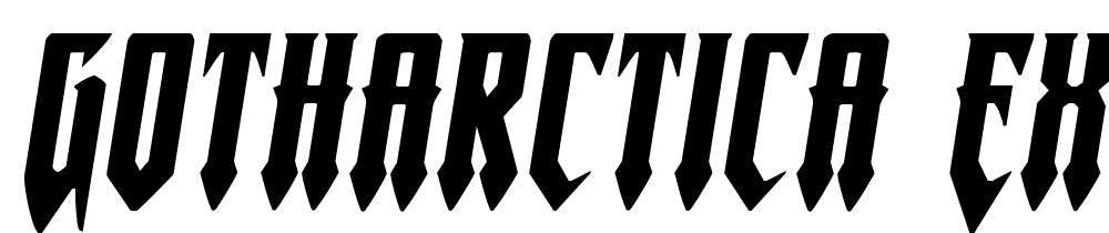 Gotharctica-Extra-Expanded-Italic font family download free