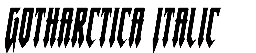 Gotharctica-Italic font family download free