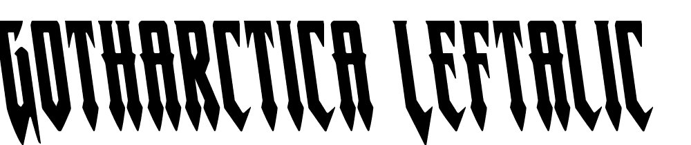 Gotharctica-Leftalic font family download free