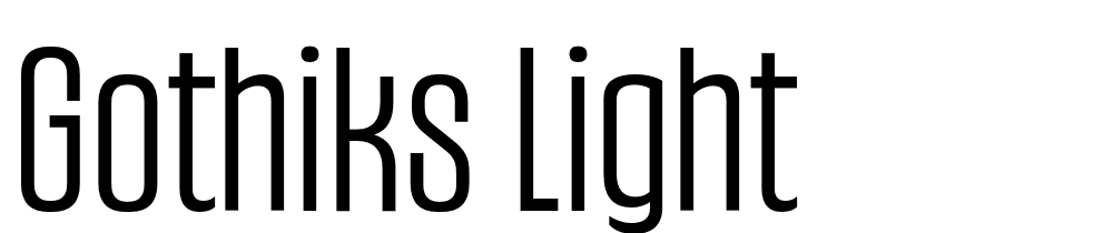 Gothiks-Light font family download free