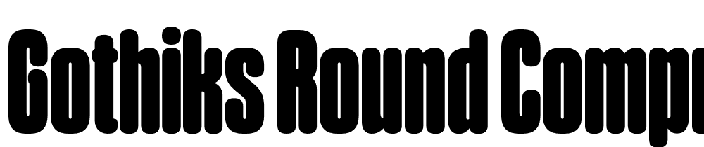 Gothiks-Round-Compressed-Black font family download free