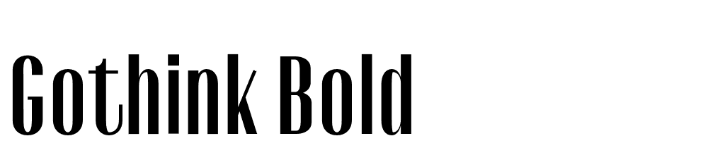 Gothink-bold font family download free