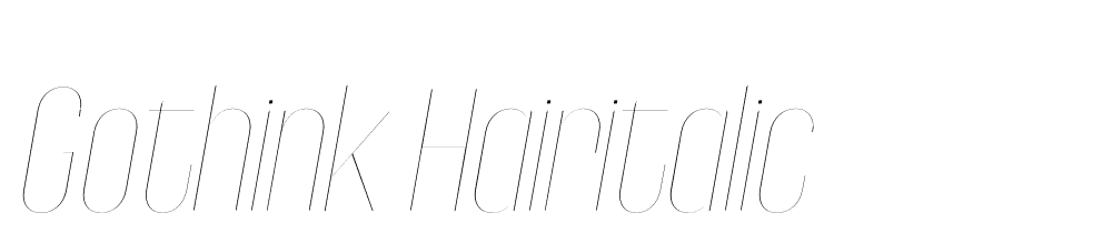 Gothink-hairItalic font family download free