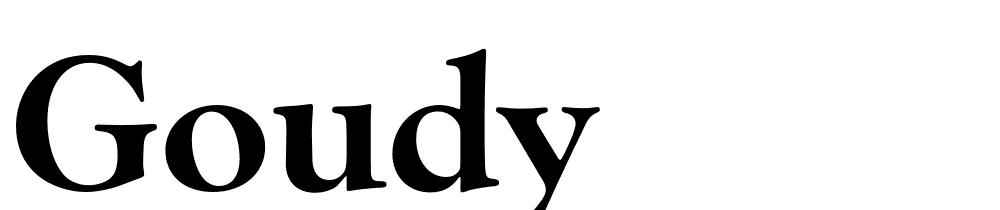 Goudy font family download free