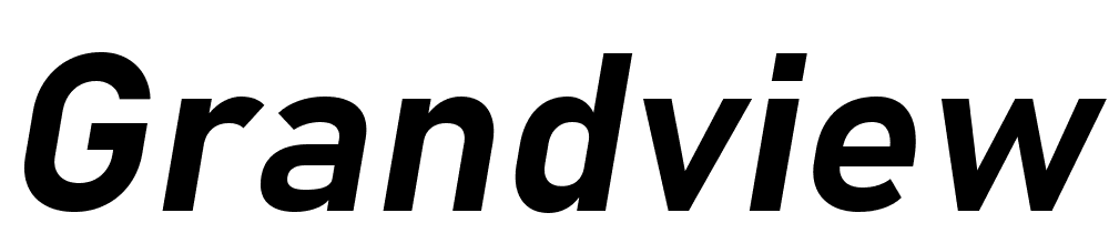 Grandview-Bold-Italic font family download free