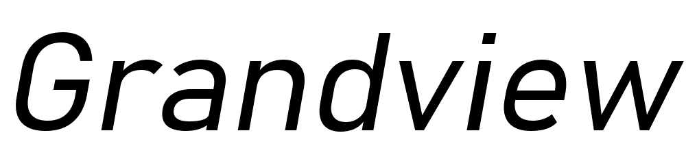 Grandview-Italic font family download free