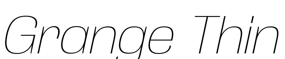 Grange-Thin-Italic font family download free