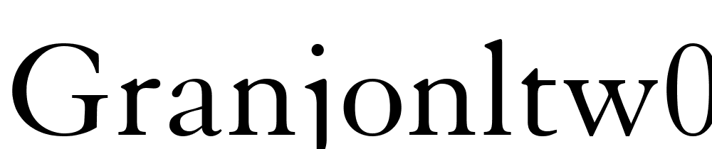 GranjonLTW01-Roman font family download free