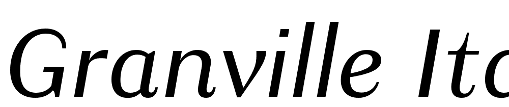 Granville-Italic font family download free