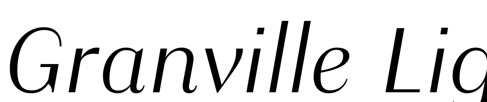 Granville-Light-Italic font family download free