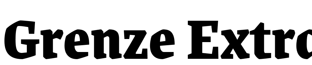 Grenze-ExtraBold font family download free