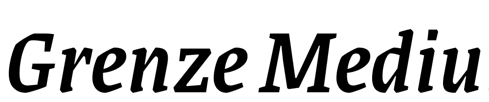 Grenze-Medium-Italic font family download free