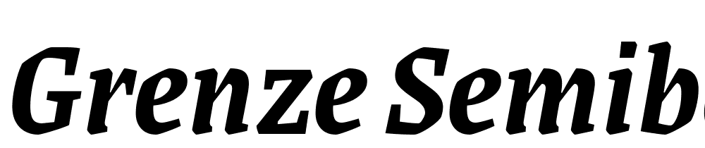 Grenze-SemiBold-Italic font family download free