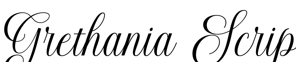 grethania-script font family download free