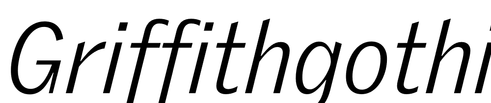 GriffithGothic-LightItalic font family download free