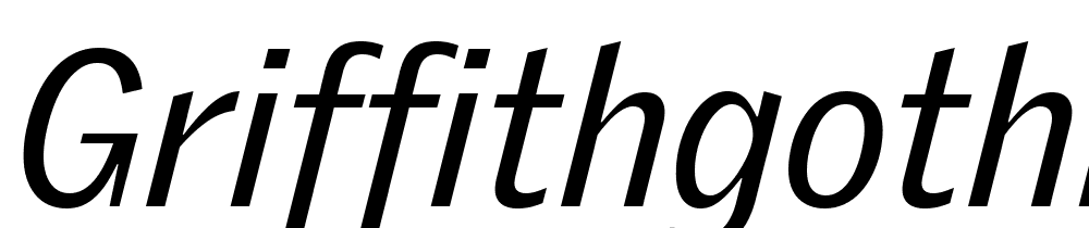 GriffithGothic-RegularItalic font family download free