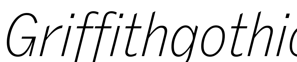 GriffithGothic-Thin-Italic font family download free