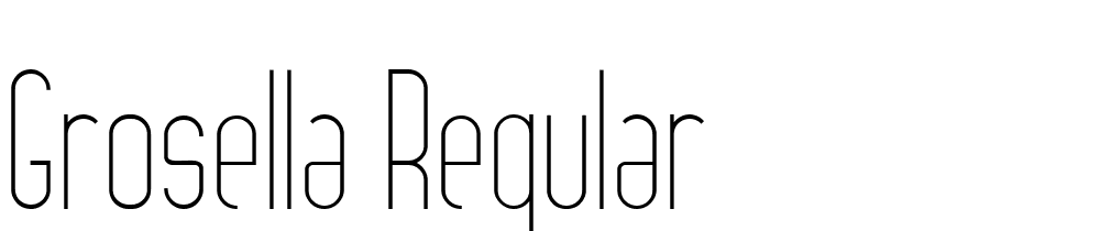 Grosella-Regular font family download free