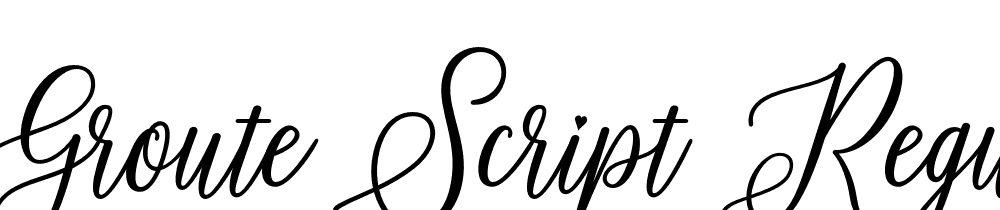 Groute-Script-Regular font family download free