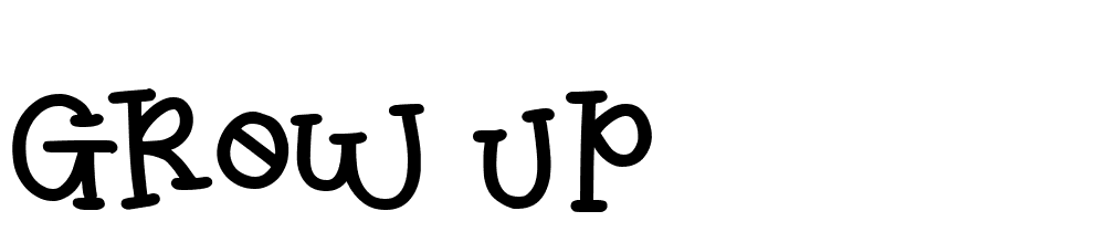 grow_up font family download free