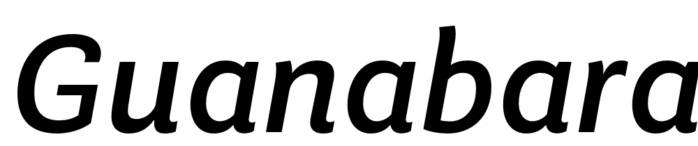 Guanabara-Sans-Medium-Italic font family download free