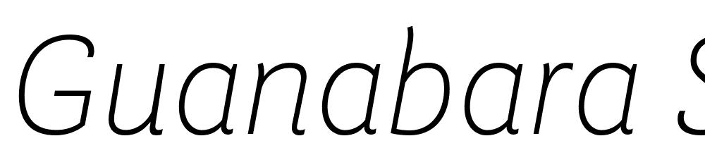 Guanabara-Sans-Thin-Italic font family download free