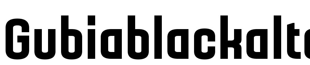 GubiaBlackAlternate font family download free