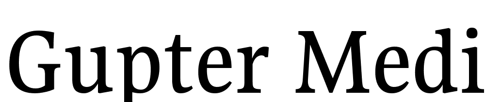 Gupter-Medium font family download free