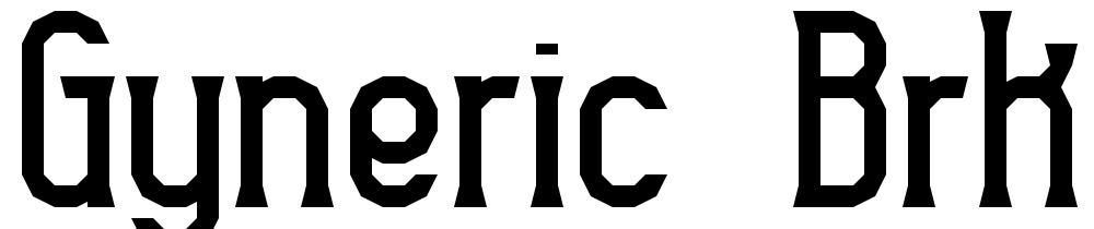 Gyneric-BRK font family download free