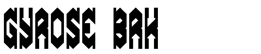 Gyrose BRK font family download free