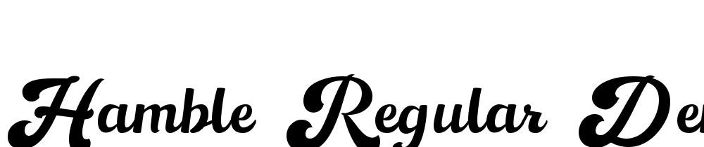 Hamble-Regular-Demo font family download free