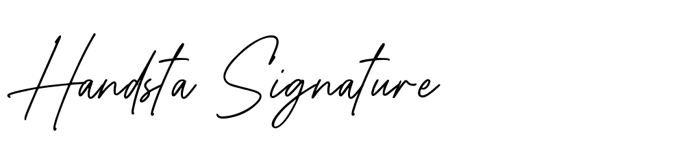 Handsta Signature font family download free