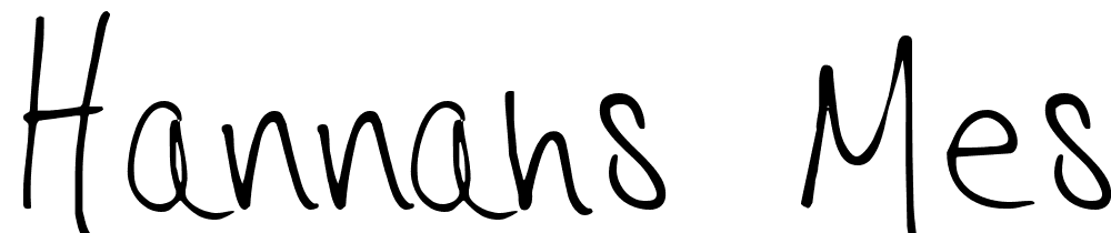 Hannahs Messy Handwriting font family download free