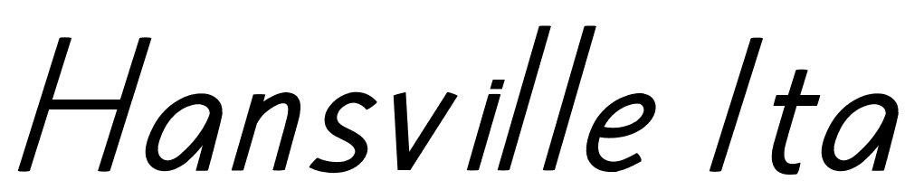 Hansville-Italic font family download free