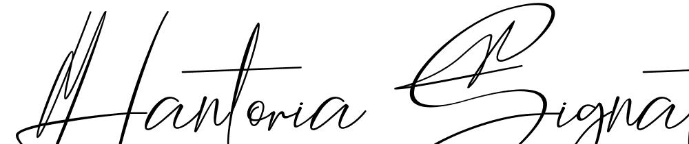 Hantoria-Signature font family download free