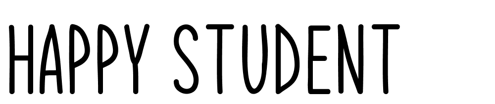 happy-student font family download free