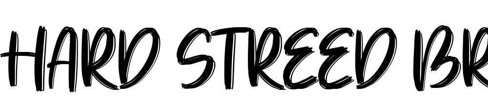 Hard-Streed-Brush font family download free