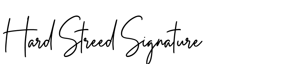 Hard Streed Signature font family download free