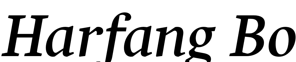 Harfang-Book-Italic font family download free