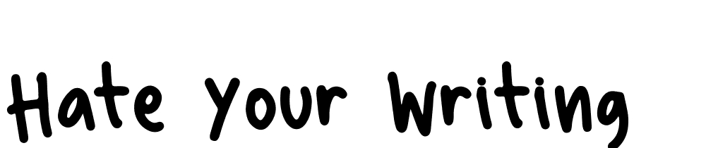 Hate Your Writing font family download free