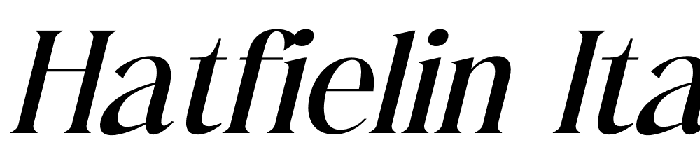 Hatfielin-Italic font family download free